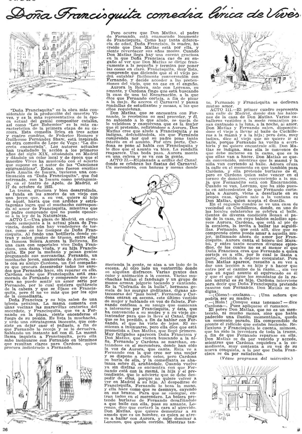 Doña Francisquita por Augusto