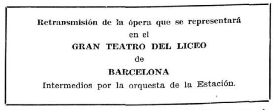 Anuncio retransmisión ópera (hay numerosos similares)