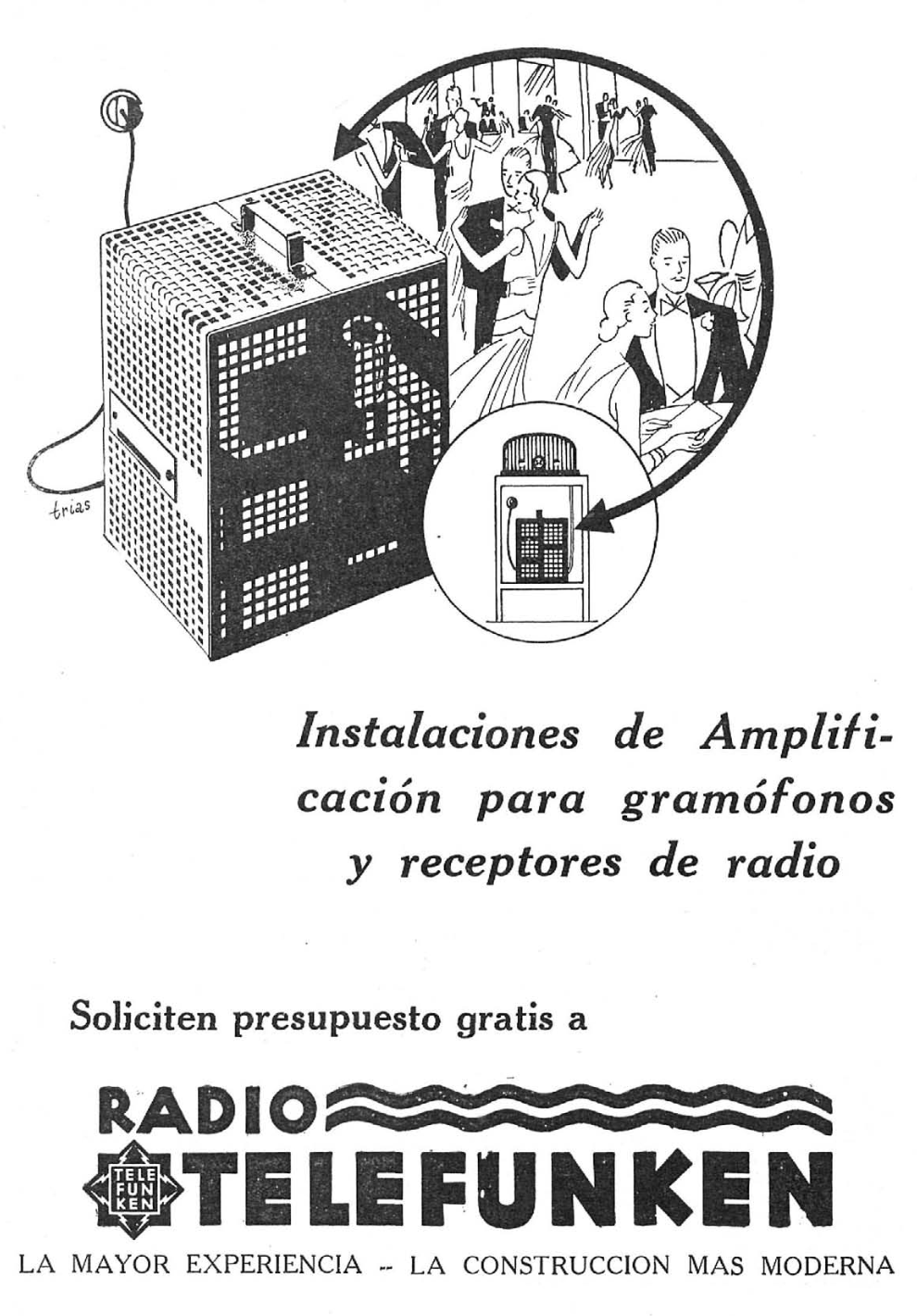 Amplificación para gramófonos Telefunken