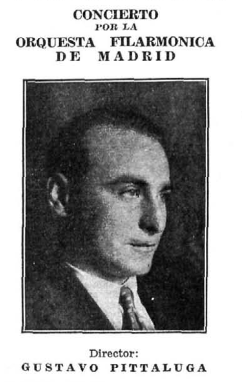 Anuncio Orquesta Filarmónica de Madrid con Piittaluga