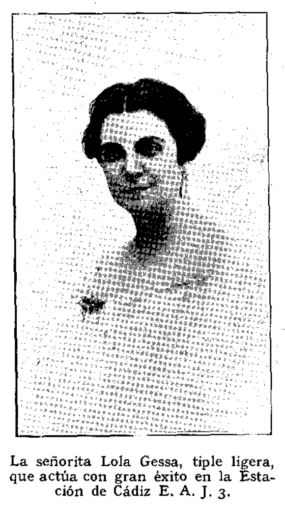 Lola Gessa, tiple ligera