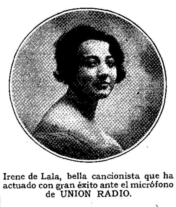 Irene de Lala, cancionista