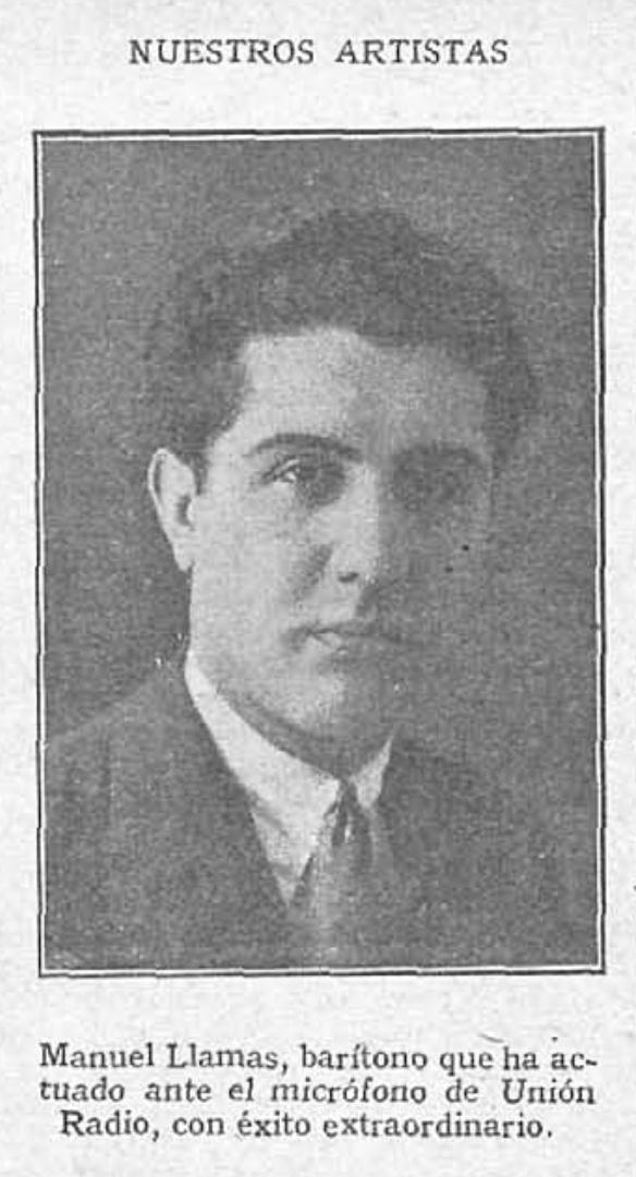 Manuel Llamas, barítono