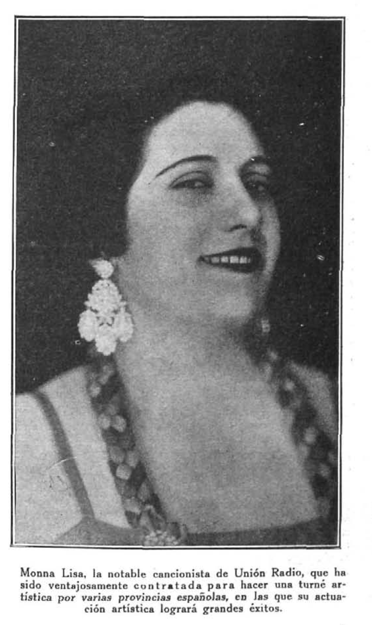 Mona Lisa, cancionista