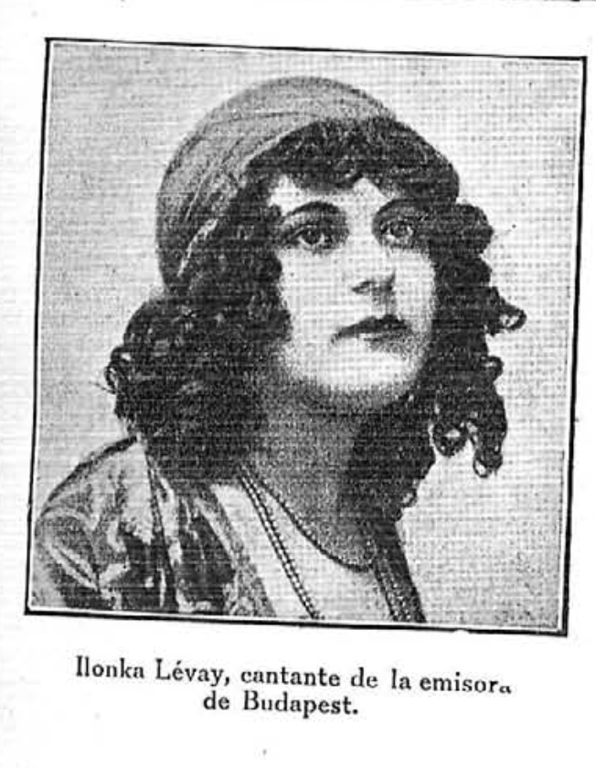 Ilonka Lévay, cantante de la emisora de Budapest