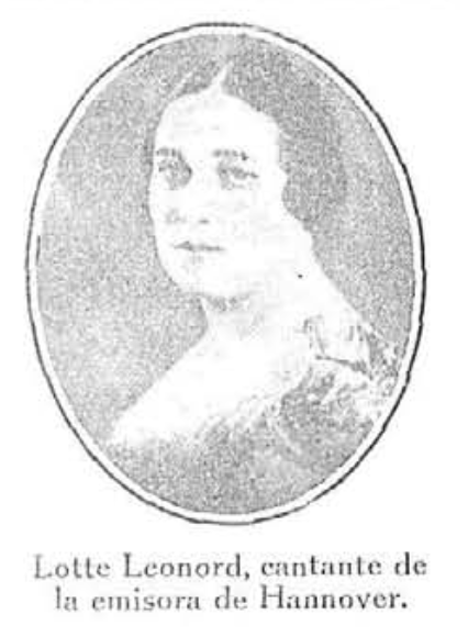 Lotte Leonord, cantante de la emisora de Hannover