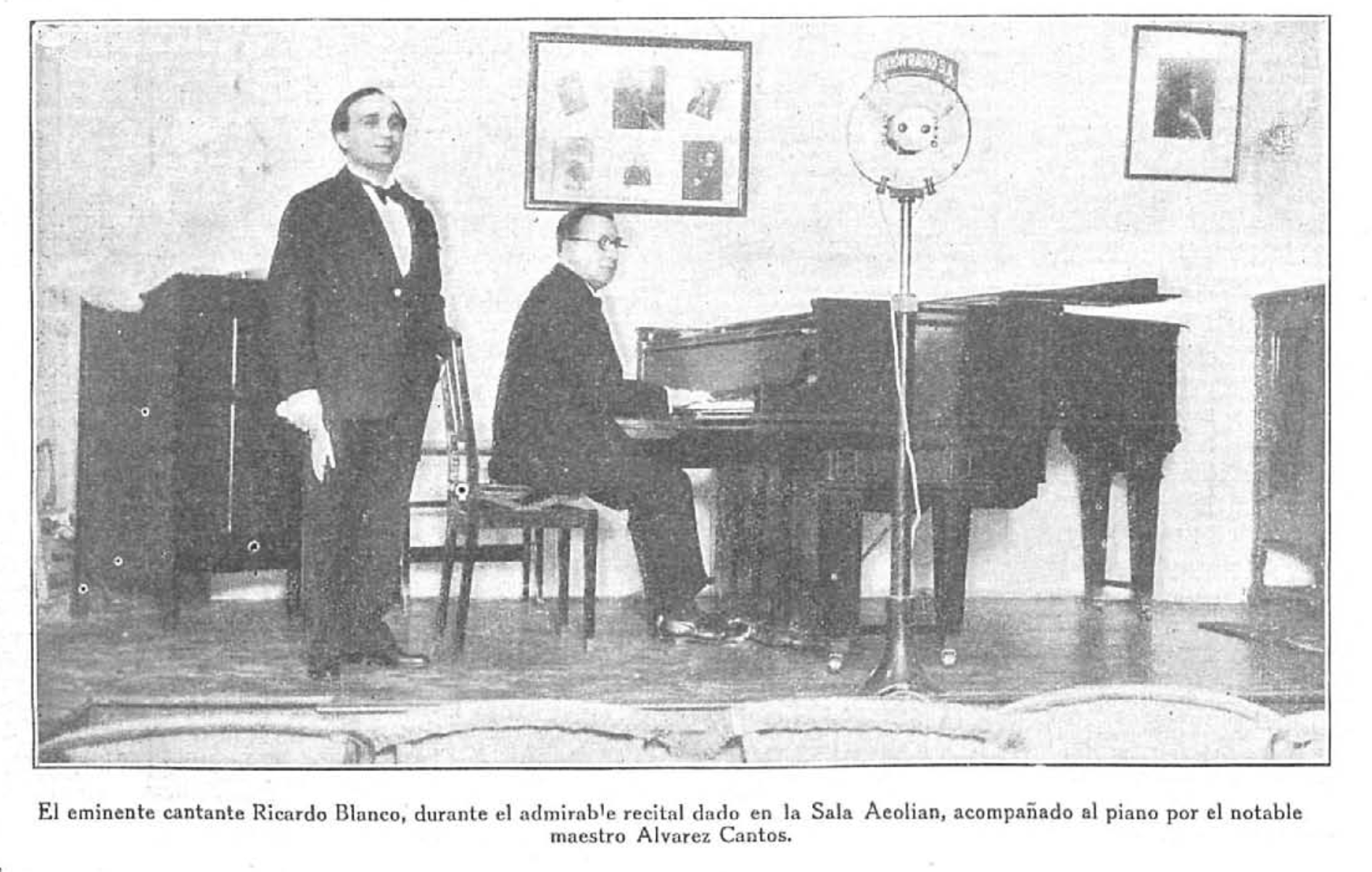 Ricardo Blanco, Álvarez Cantos en la sala Aeolian