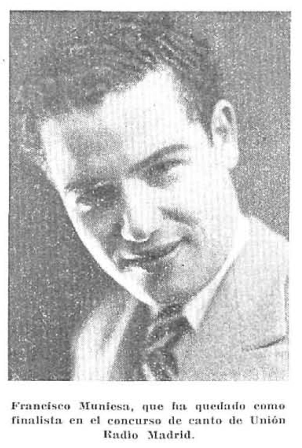 Francisco Muniesa, cantante