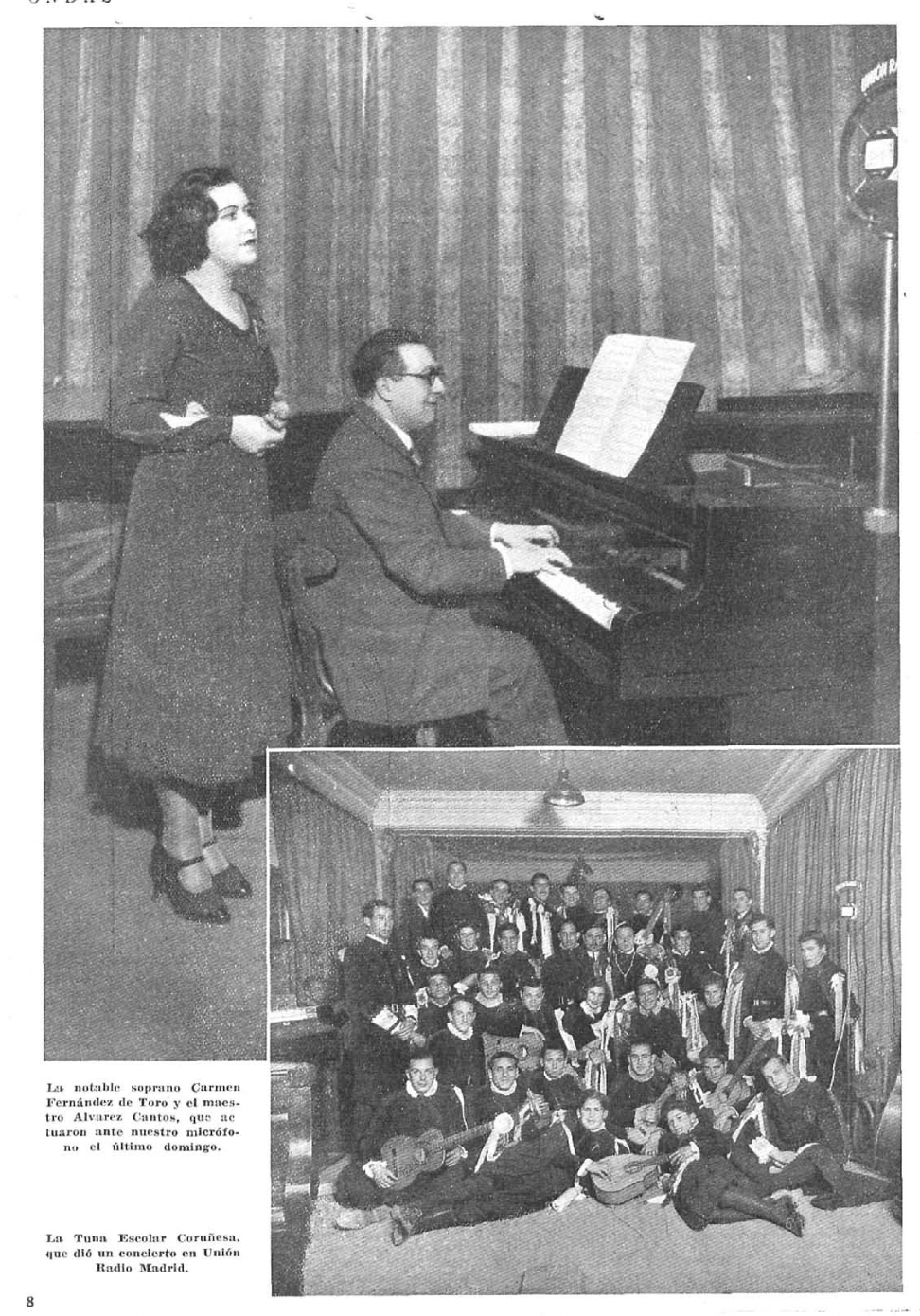 Carmen Fernández, soprano y Álvarez Cantos + Tuna Escolar Coruñesa