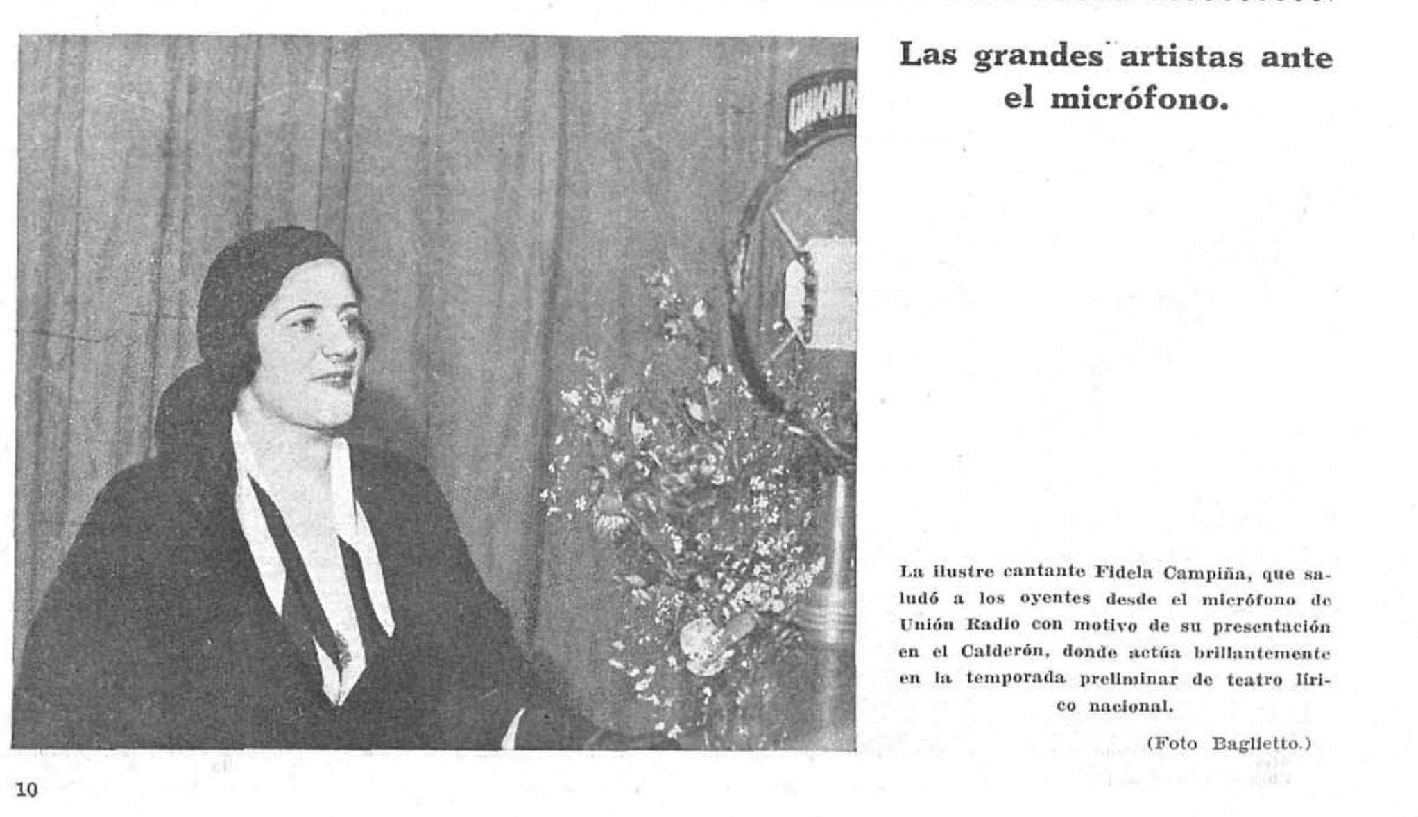 Fidela Campiña, cantante