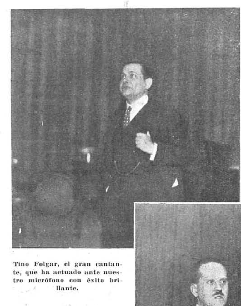 Tino Folgar, cantante