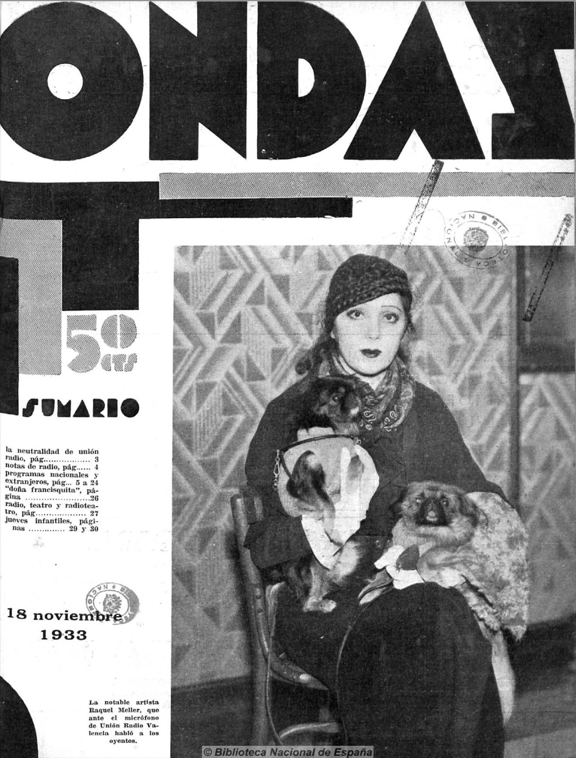 Raquel Meller, en Portada