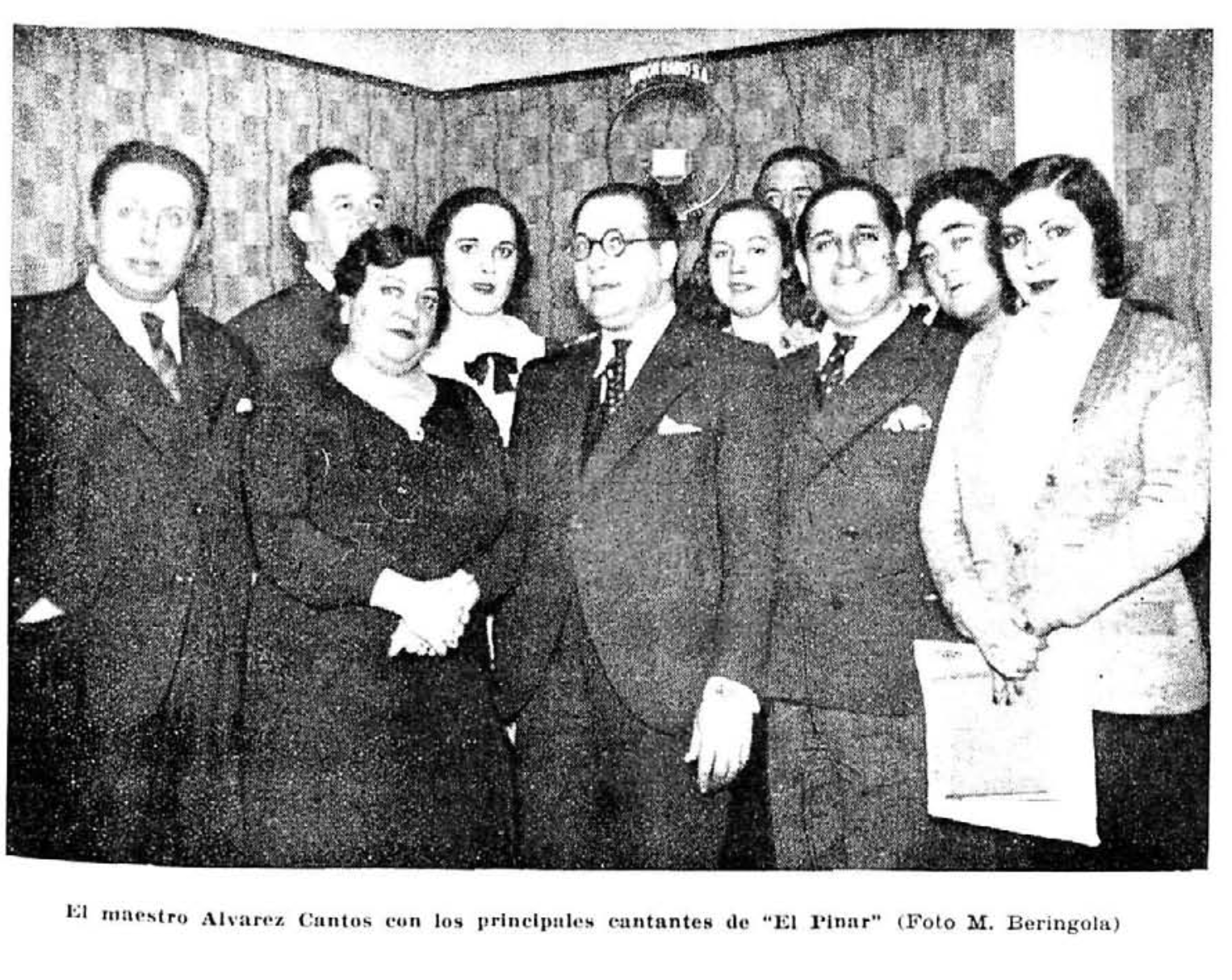 Álvarez Cantos y cantantes de El Pinar