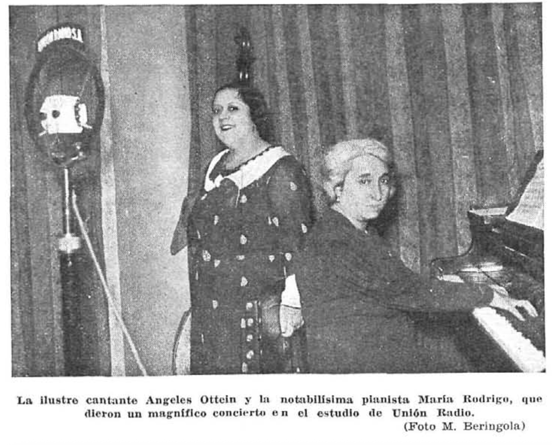 Ángeles Ottein, cantante y María Rodrigo, piano