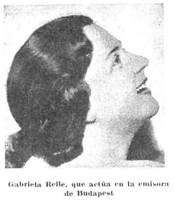 Gabriela Relle, cantante de la emisora de Budapest