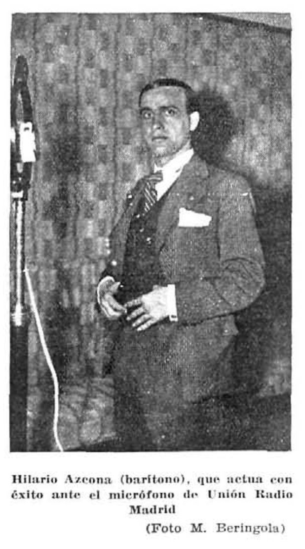 Hilario Azcona, barítono
