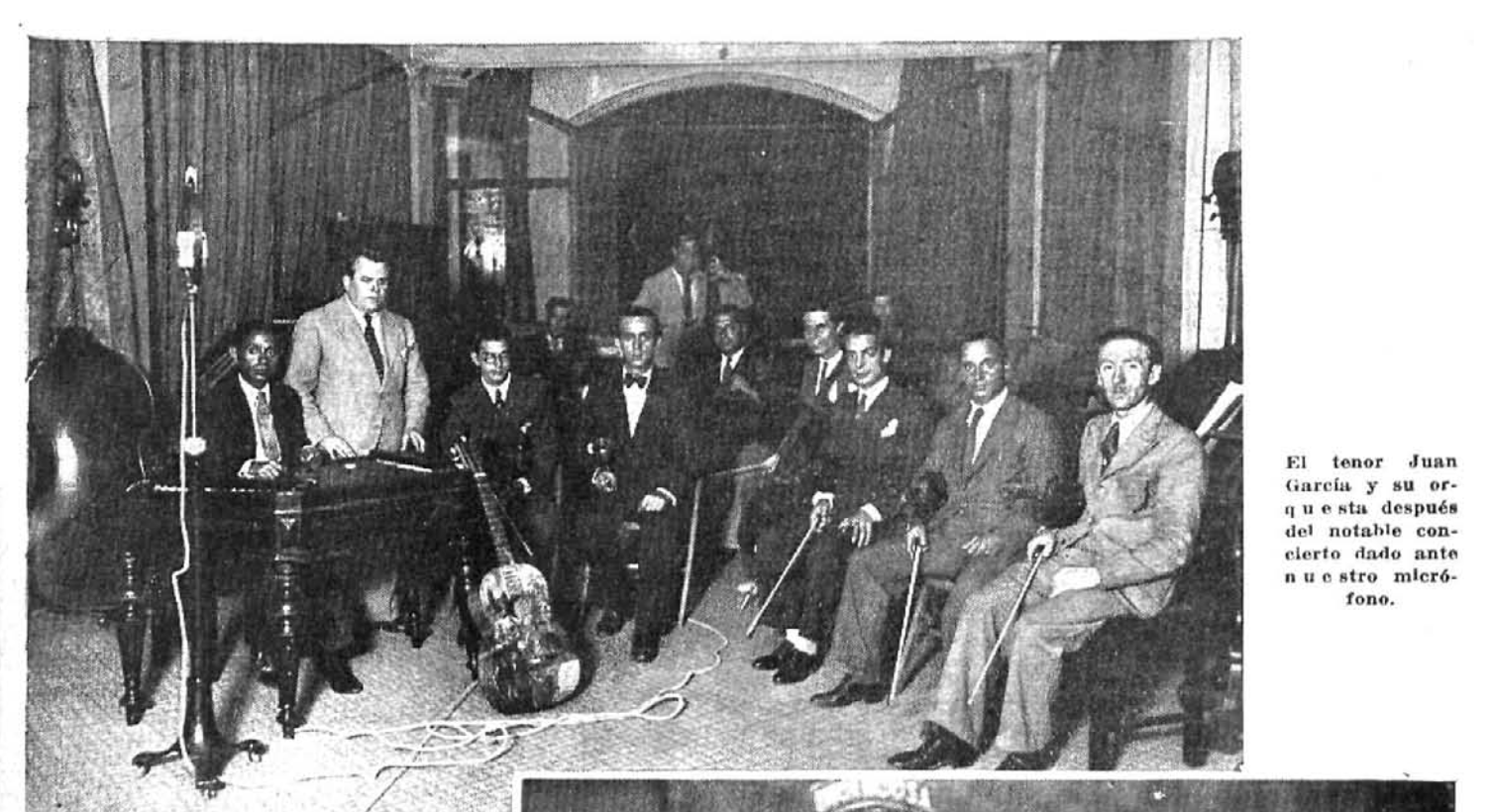 Juan García, tenor, y su orquesta