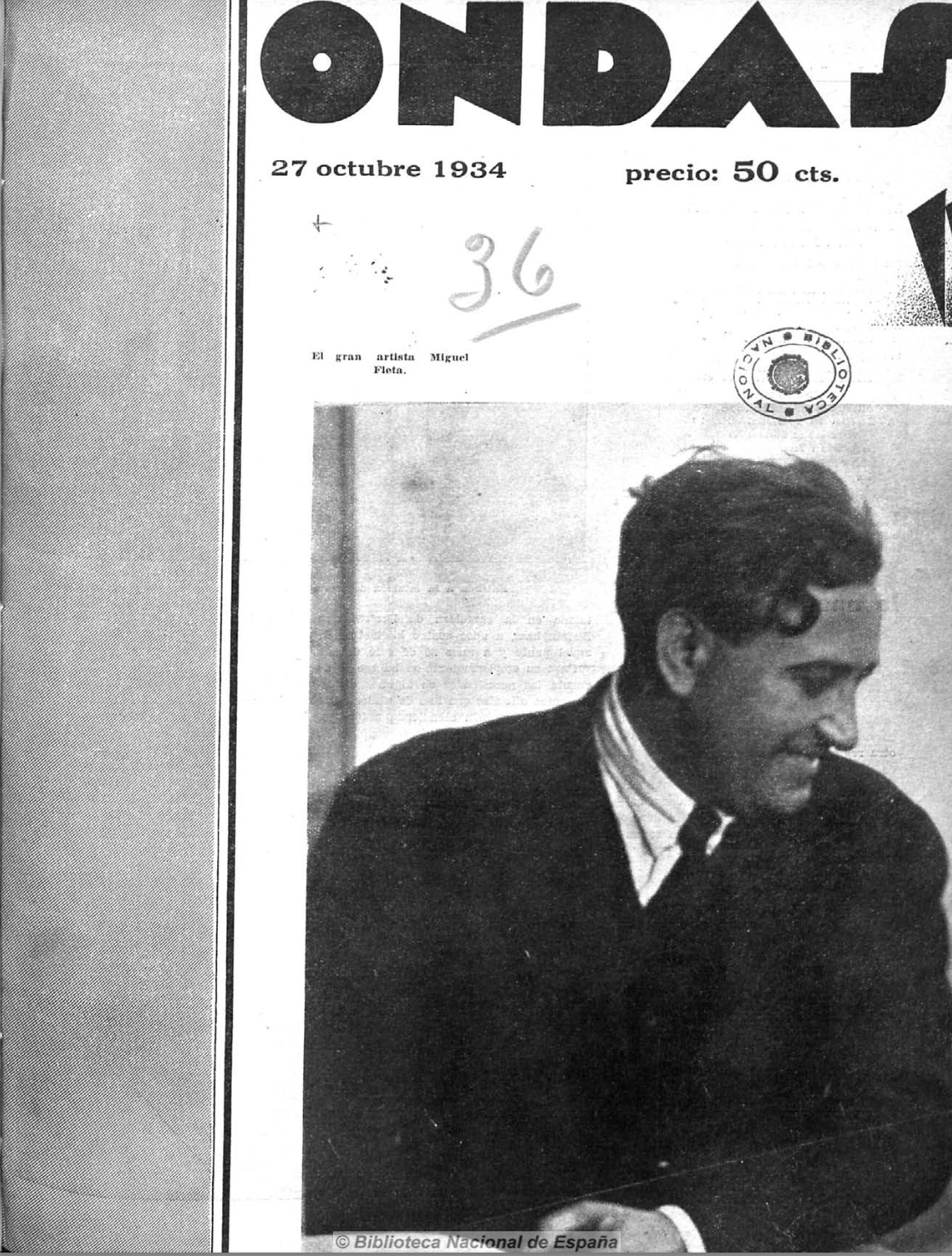 Miguel Fleta, tenor en Portada