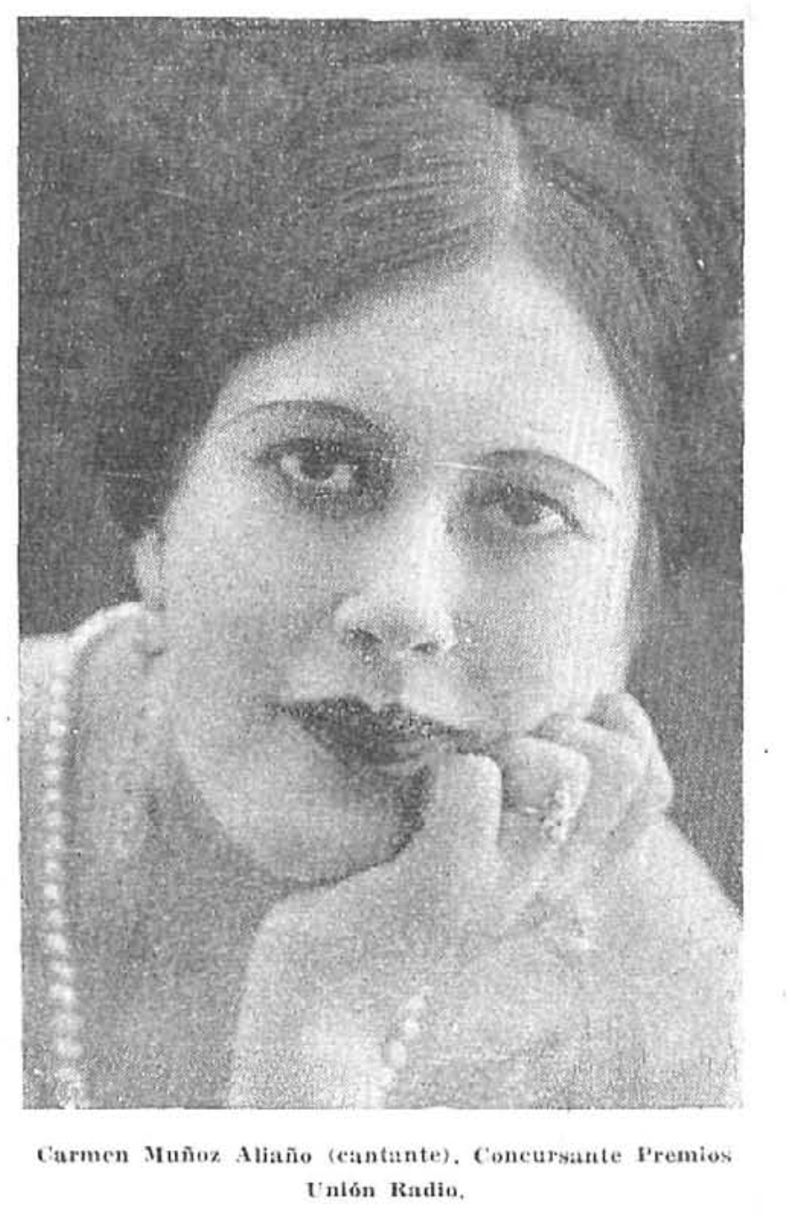 Carmen Muñoz Aliaño, cantante
