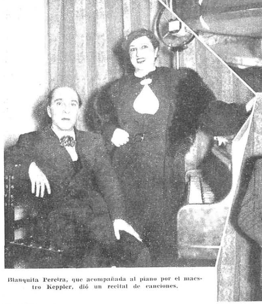 Blanca Pereira, cantante, y Keppler, piano