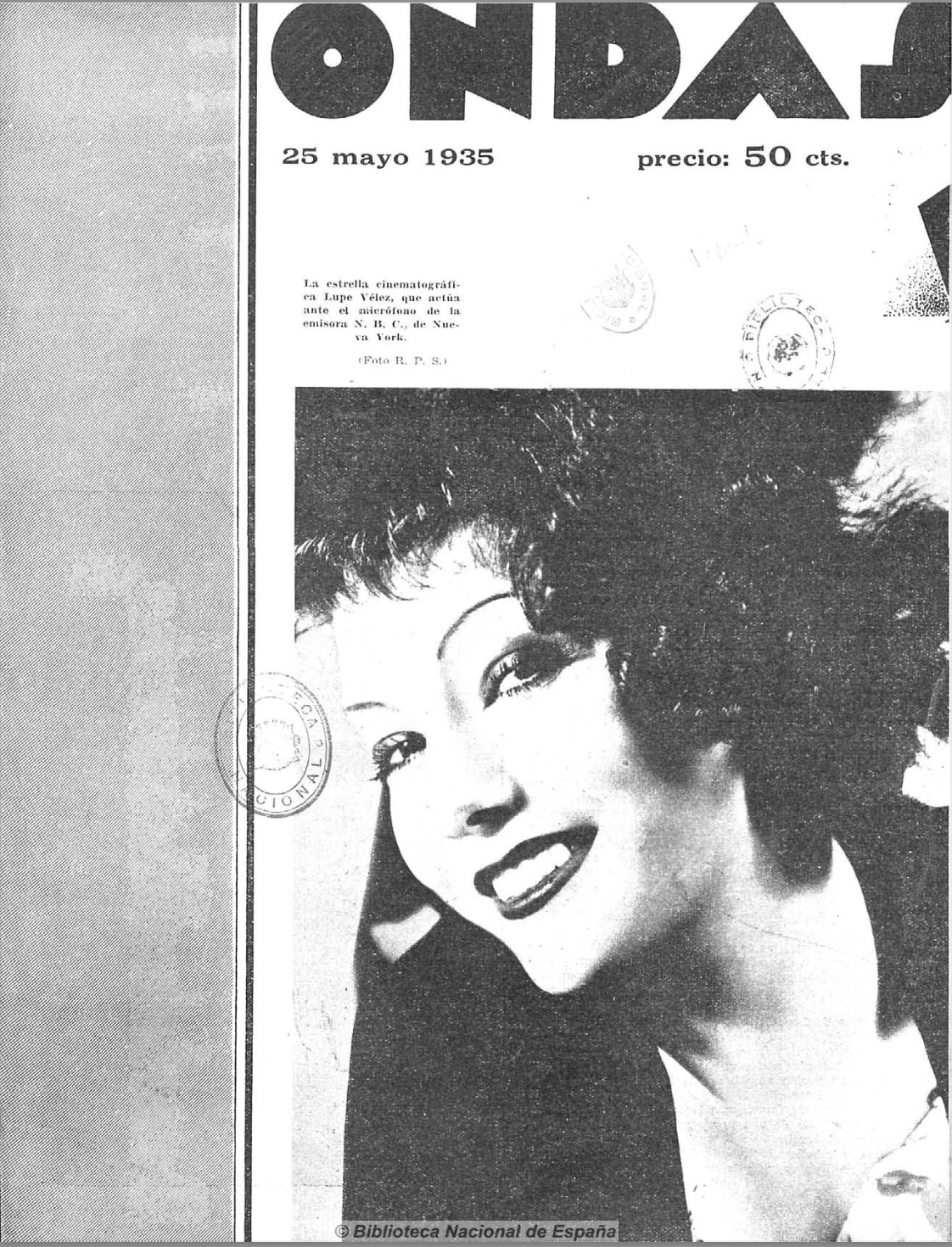 Lupe Vélez, actriz y antante de la NBC NY en Portada