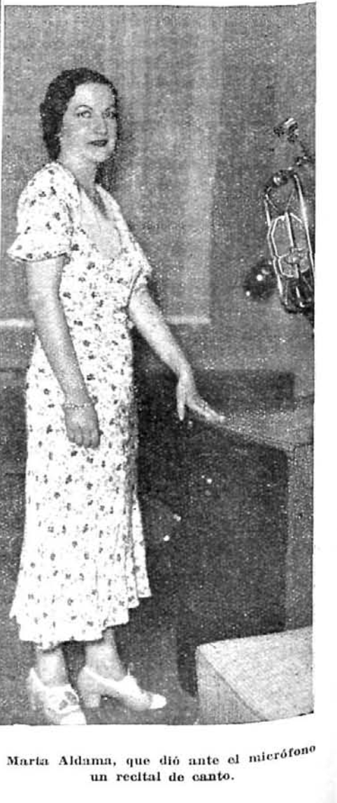 María Aldama, cantante