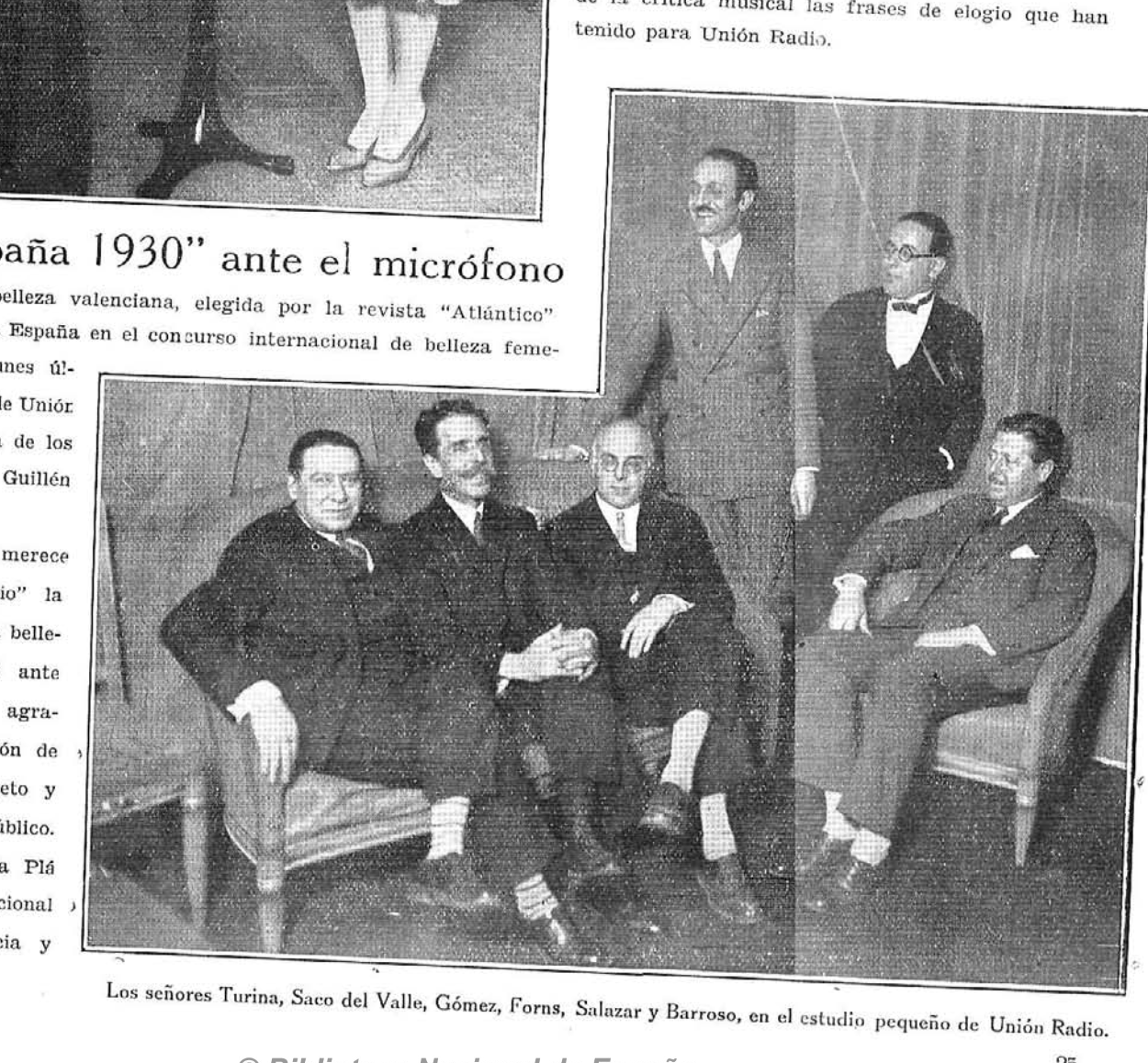 Turina, Saco del Valle, Julio Gómez, Forns, Salazar y Barroso