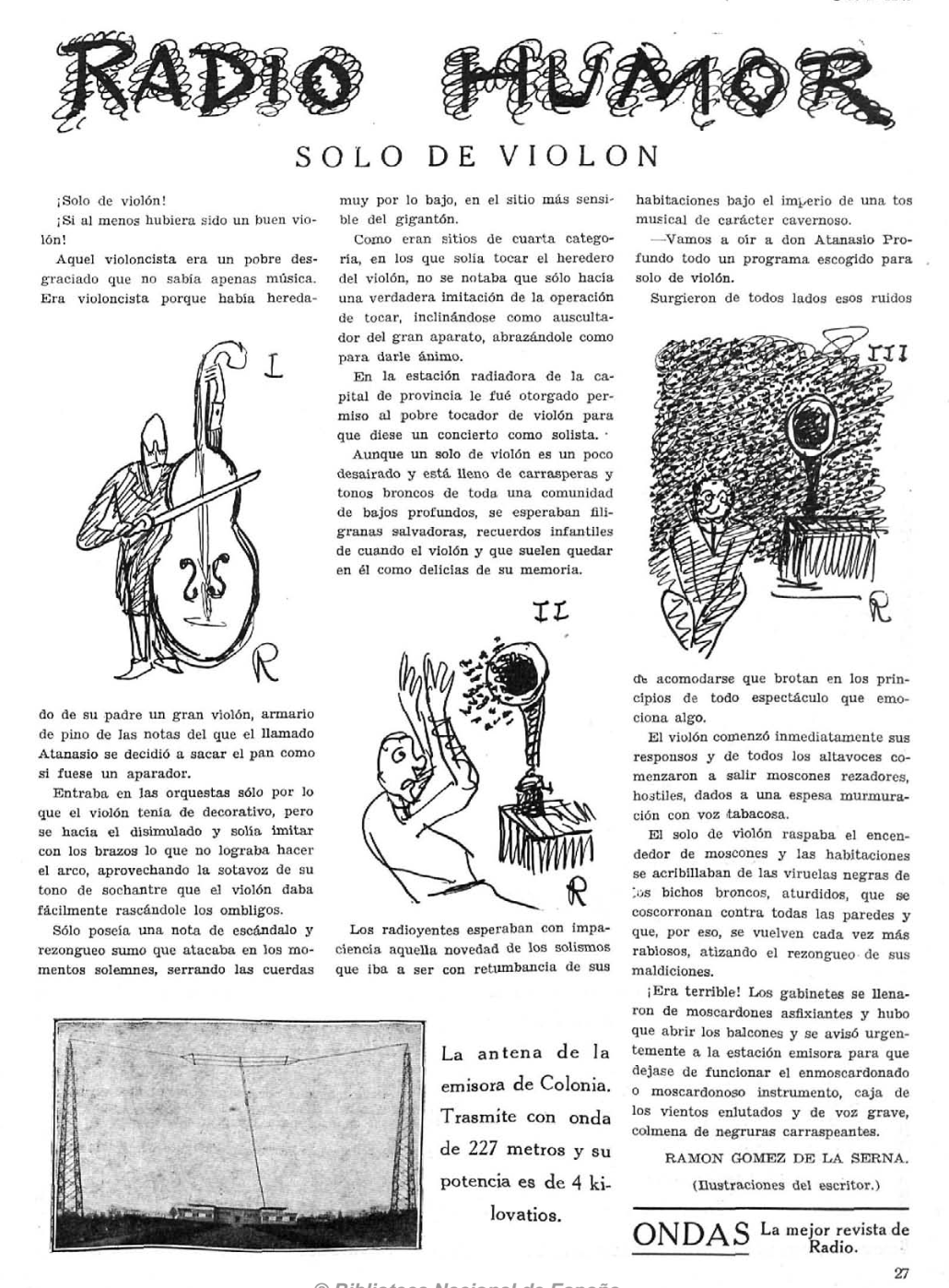 Solo de violon, Gomez de la Serna