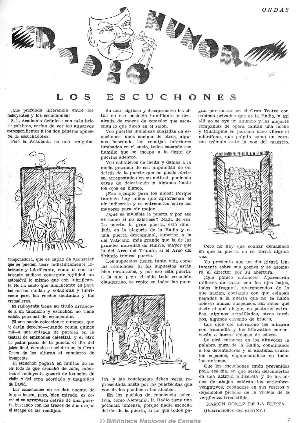 Los escuchones de Gómez de la Serna