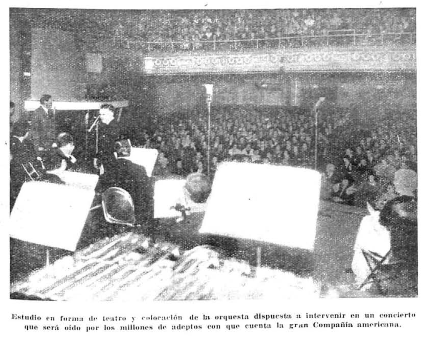 Estudio en forma de teatro de la National Broadcasting Company EEUU