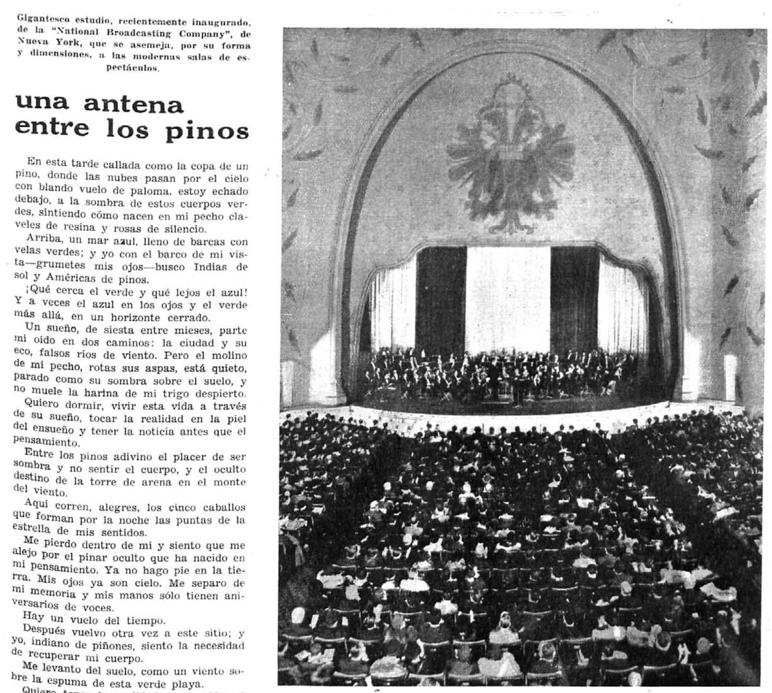 Estudio National Broadcasting Company de Nueva York