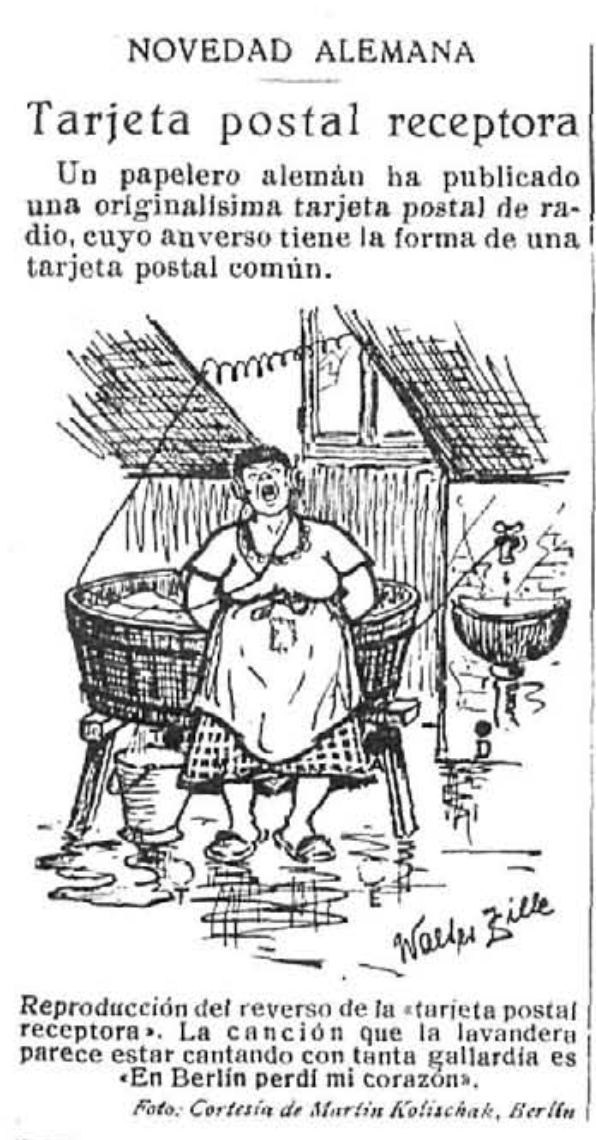 Canción en tarjeta postal receptora