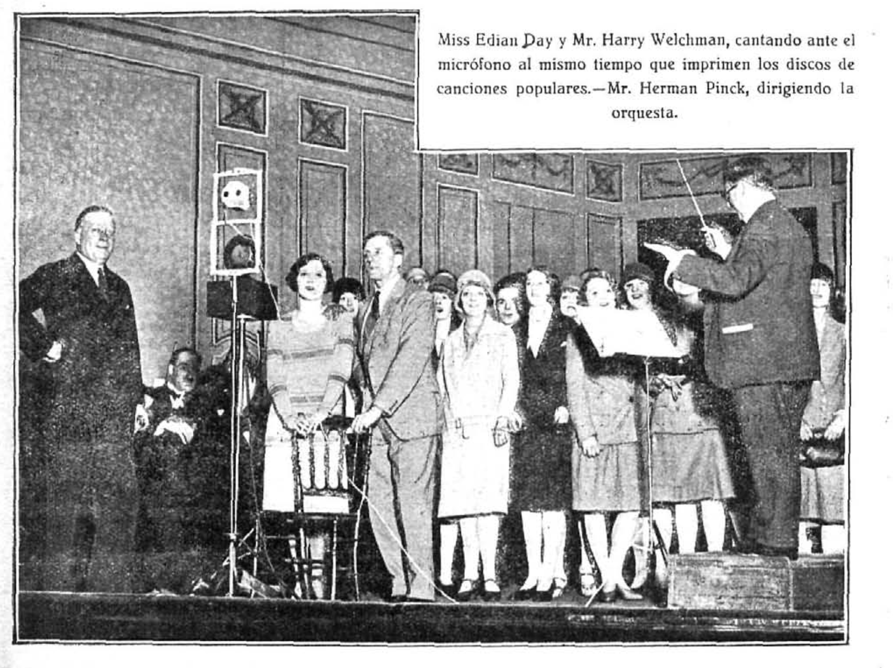 Cantando a la vez que se imprimen discos