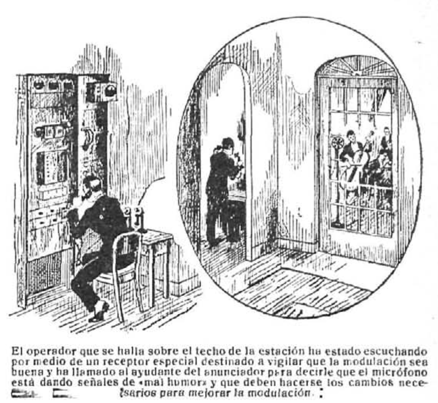 Operador modelando concierto