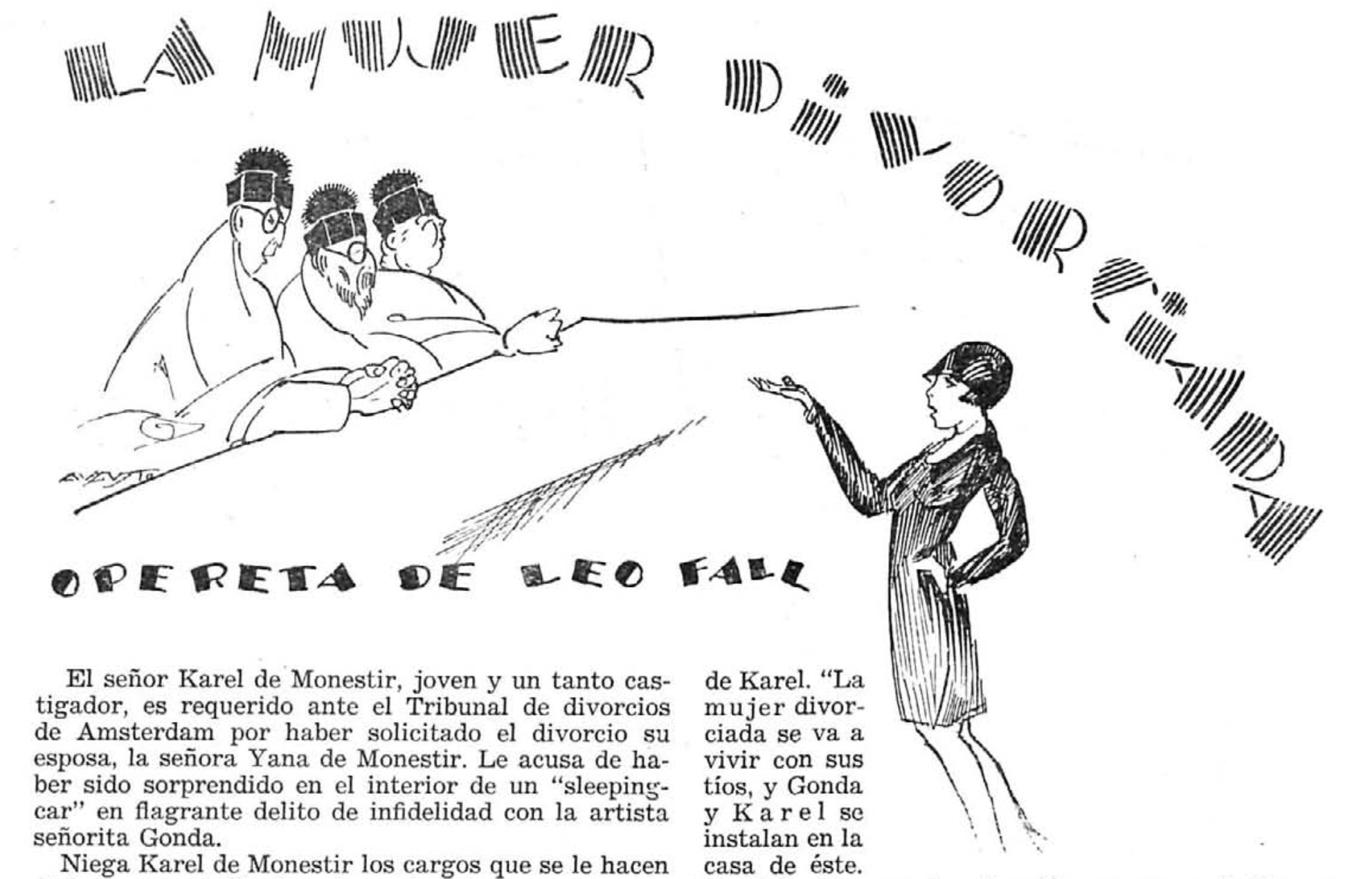 La mujer divorciada, opereta por Augusto