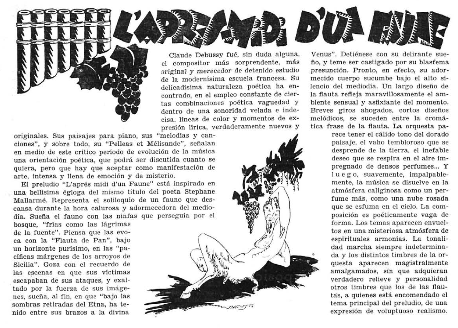 Preludio a la siesta de un fauno por Augusto