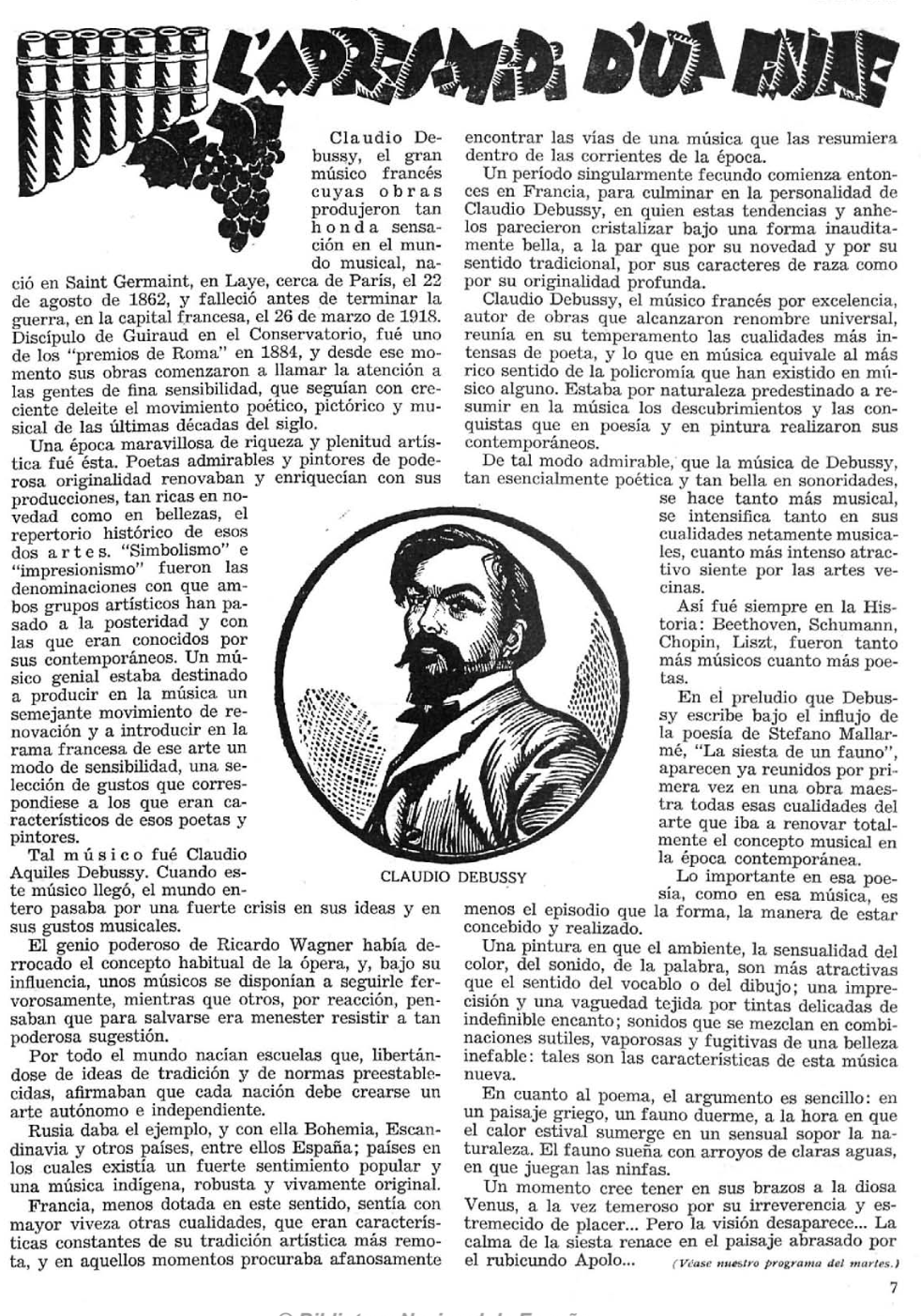 Preludio a la siesta de un Fauno por Augusto