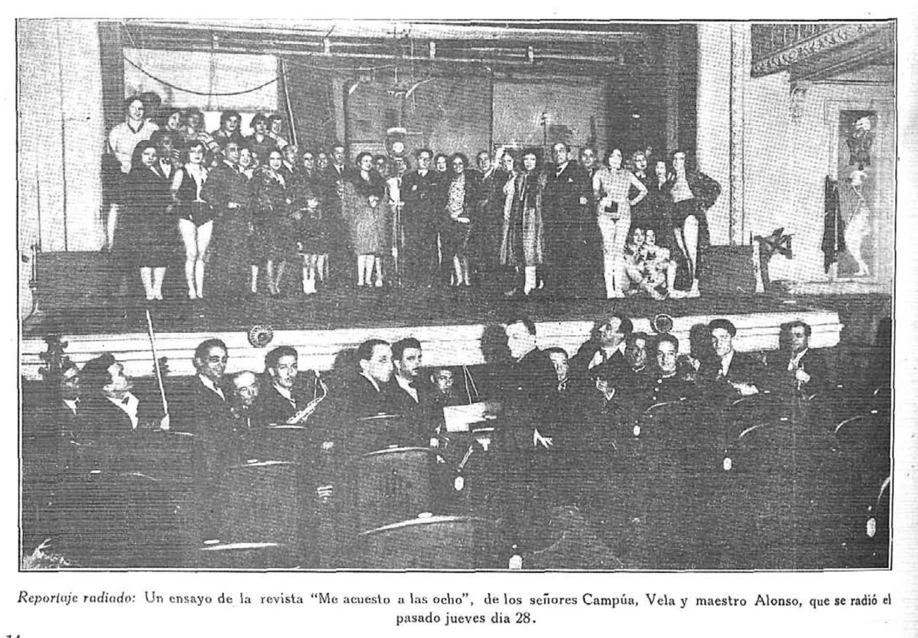 Ensayo de Me Acuesto a las Ocho, Vela y Alonso