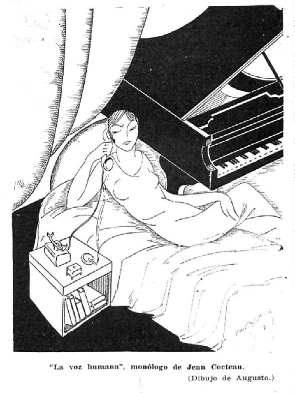 La voz humana, Cocteau por Augusto