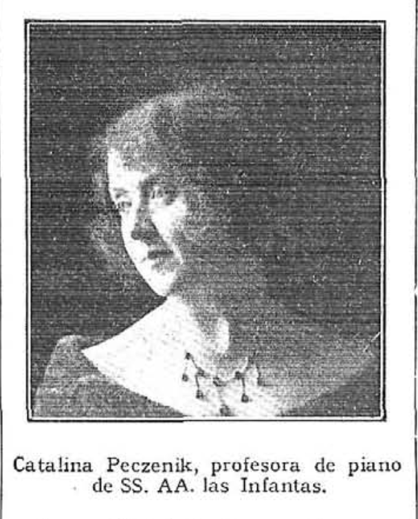 Catalina Peczenik profesora de piano