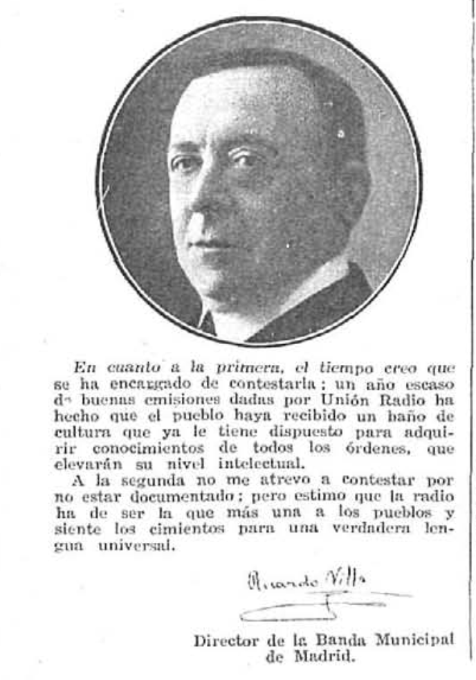 1926:06:20 ONDAS Ricardo Villa, director