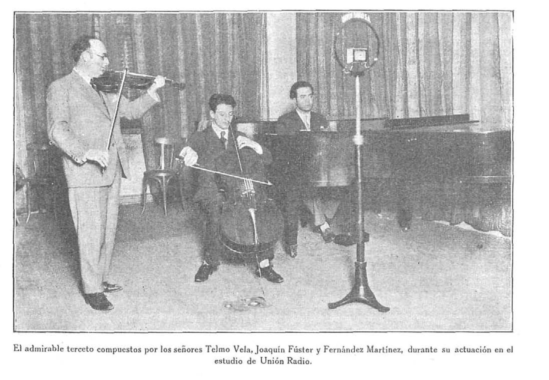 Trío Vela, Fúster y Martínez (violín, violonchelo y piano)