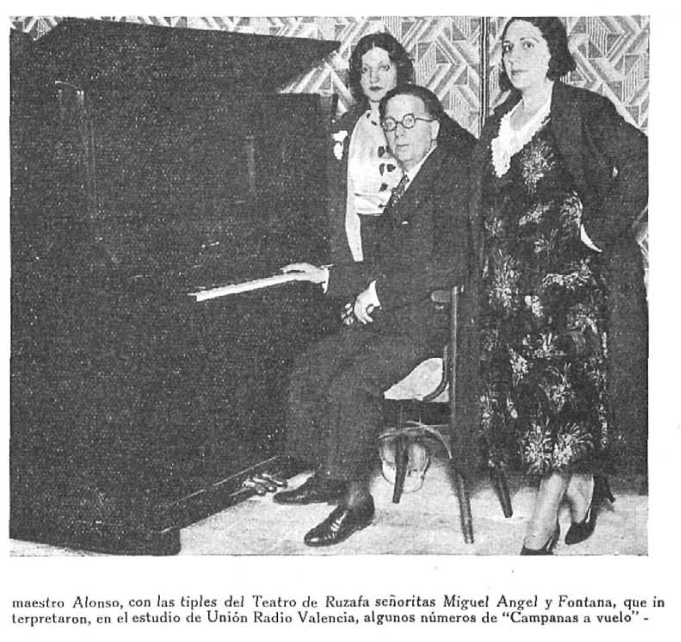 Maestro Alonso con Miguel Ángel y Fontana