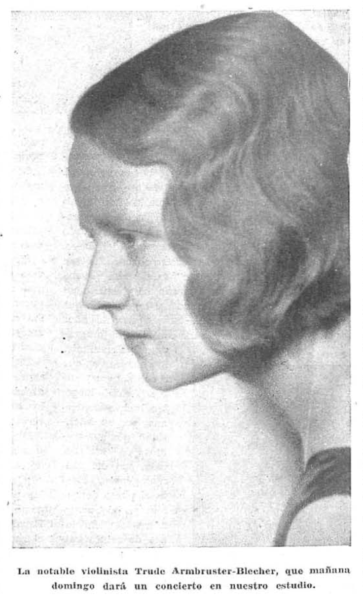 Trude Armbruster-Blecher, violín