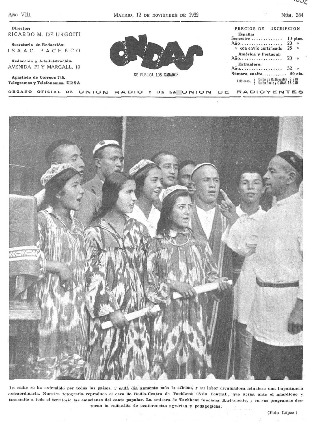 Coro de Radio-Centro de Tachkent (Asia Central)