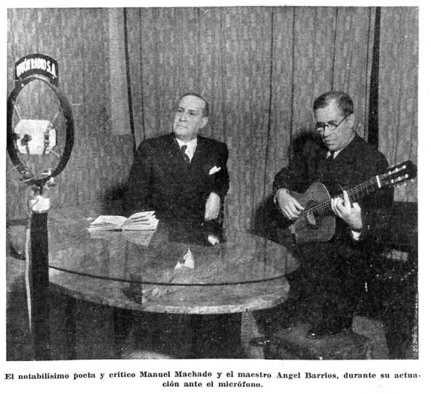 Ángel Barrios, guitarra y Manuel Machado