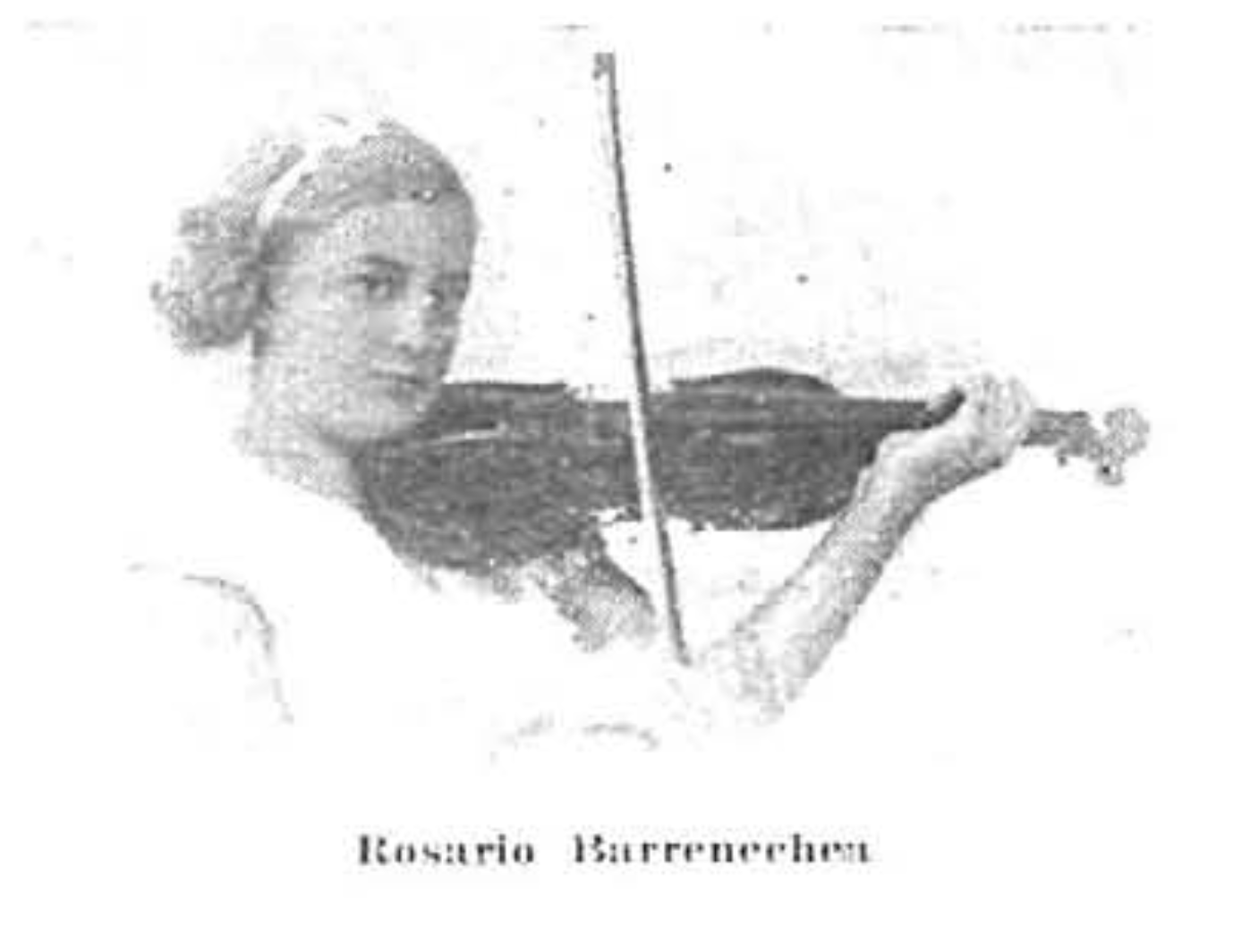 Rosario Barrenechea, niña, violín