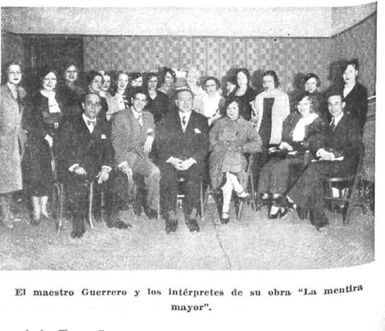 Maestro Guerrero y las artistas de La Mentira Mayor