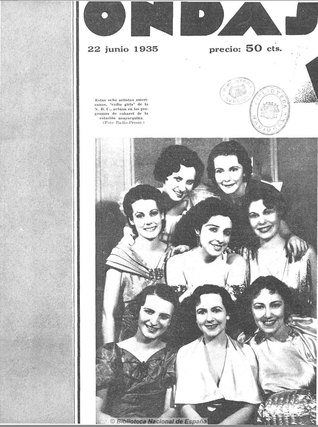 Radio girls de Nueva York en Portada