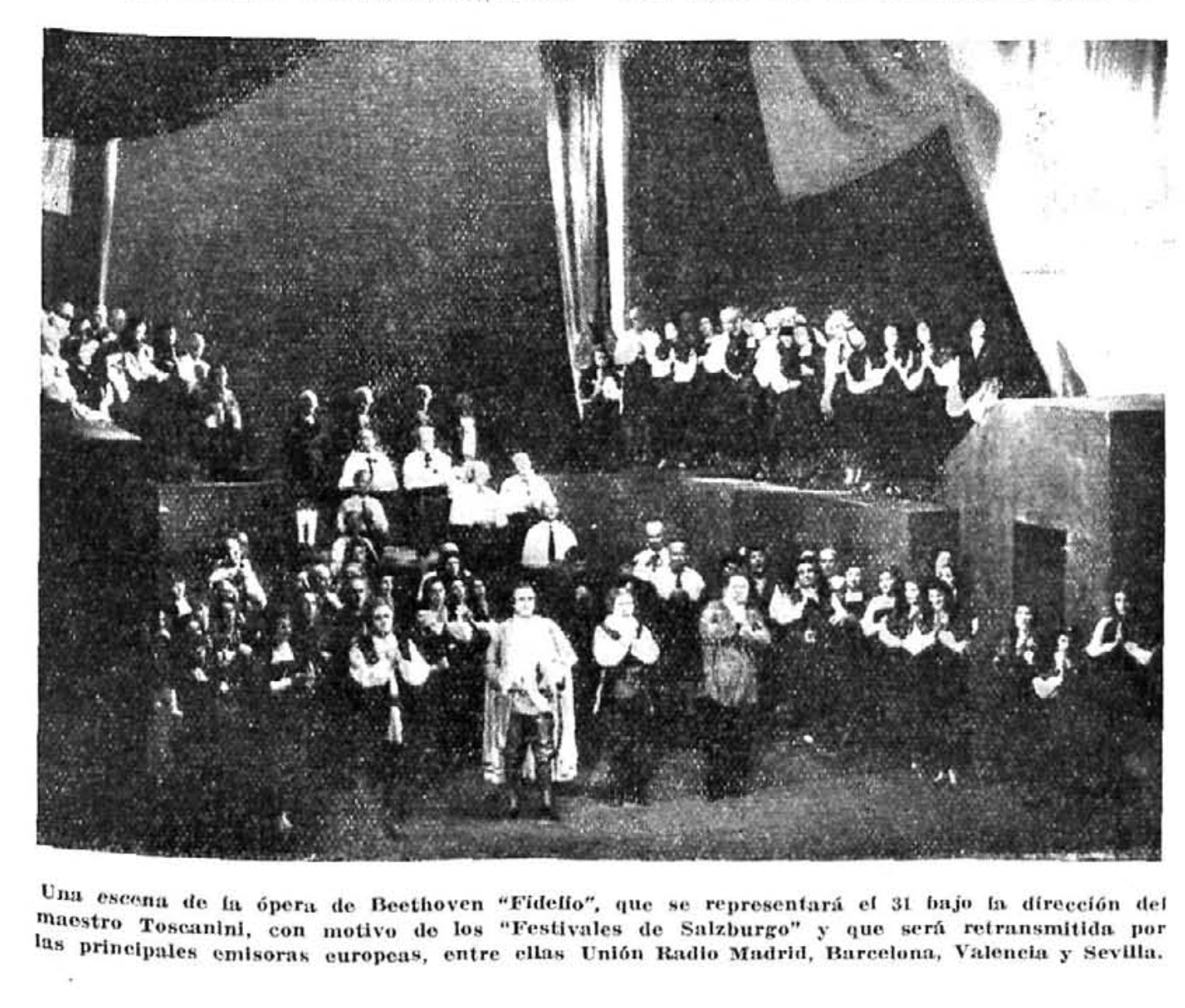 Escena de Fidelio desde Festival de Salzburgo dirigido por Toscanini